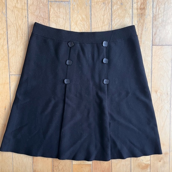 Tristan Black and Burnt Orange Knit A-Line Skirt Size Large - Picture 5 of 8